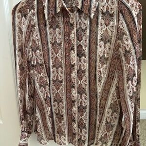 Paige silk shirt sz 12